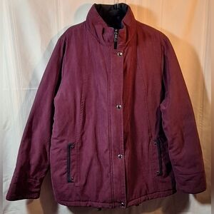 FORECASTER of BOSTON Stylish Burgundy Puffer Jacket